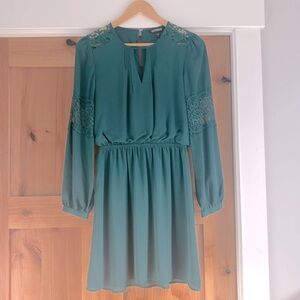 Express Green Lace Dress
